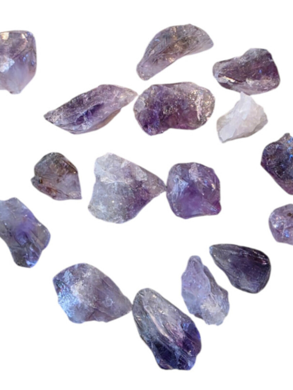 Lot of 16 Amethyst Raw Stone Rough Purple Amethyst Natural